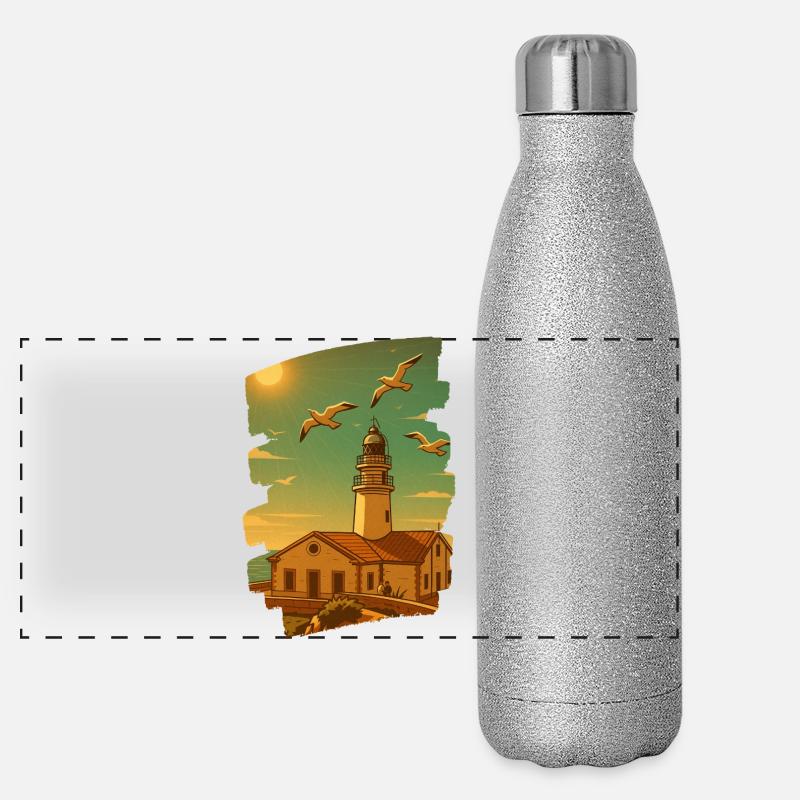 Far de Capdepera - Cala Ratjada Gourde isotherme panoramique pailletée 500 ml