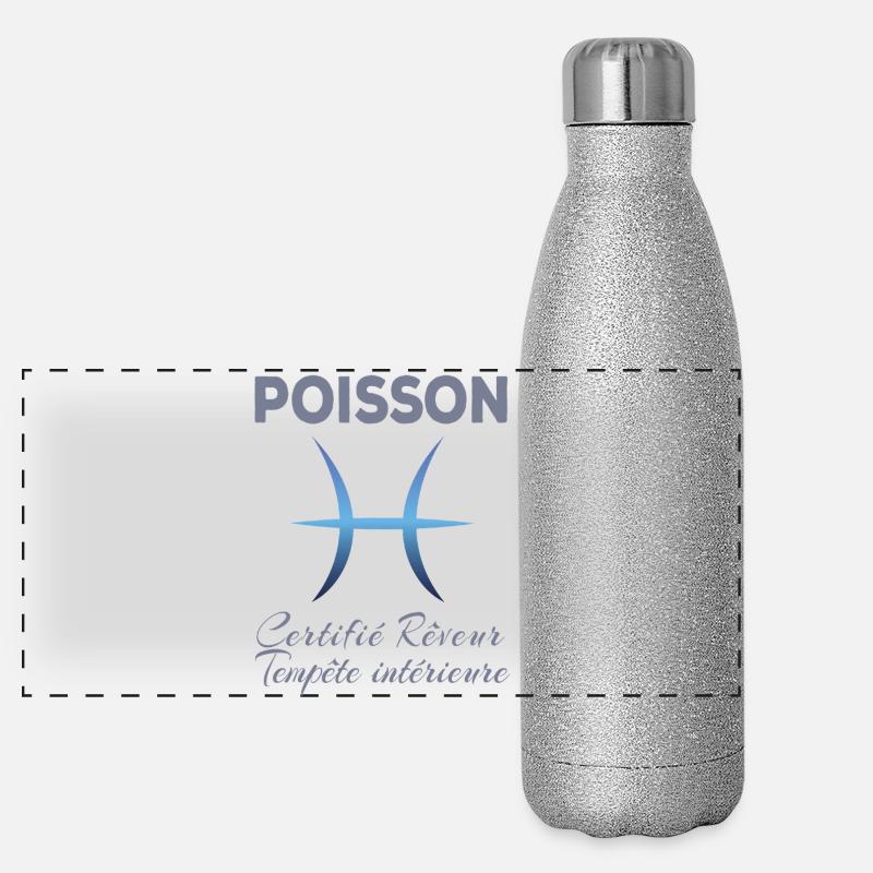 Poisson Gourde isotherme panoramique pailletée 500 ml