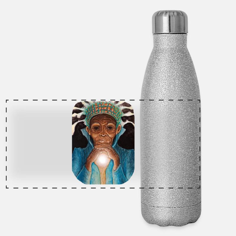 Sagesse lumineuse ancestrale Gourde isotherme panoramique pailletée 500 ml