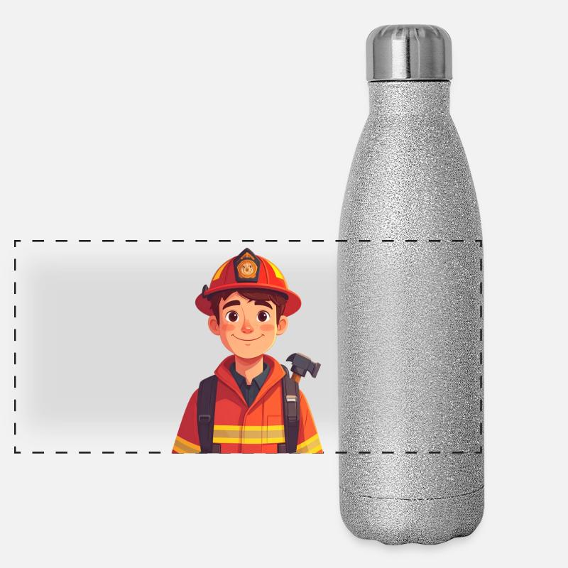 Fireman Panoramic Glitter Thermal Bottle 500 ml