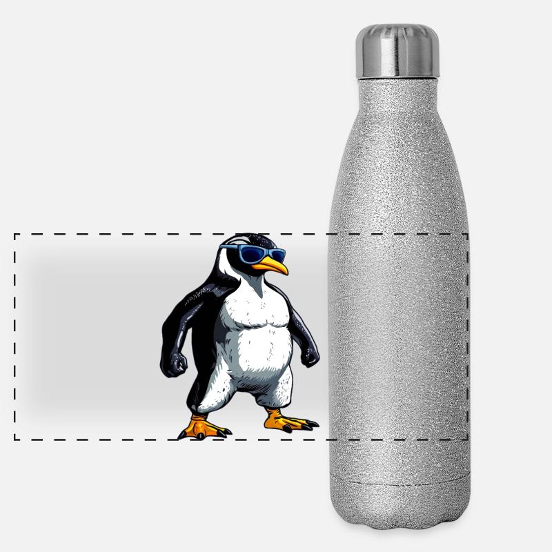 Penguin Bodybuilder Gourde isotherme panoramique pailletée 500 ml