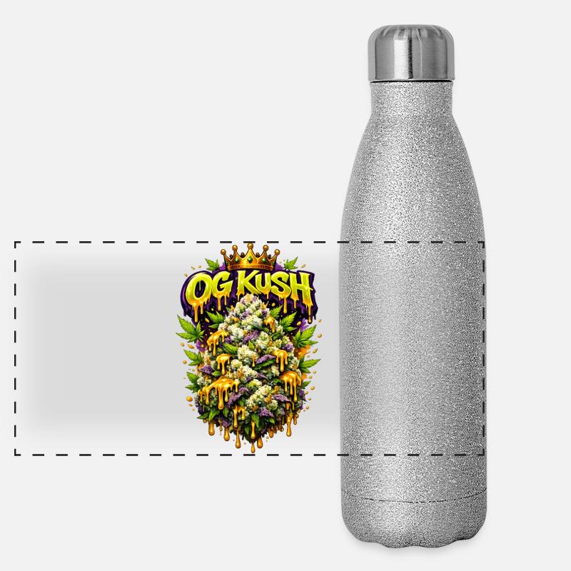 OG Kush Graffiti Bud Art Print Panorama Glitzer Isolierflasche 500 ml