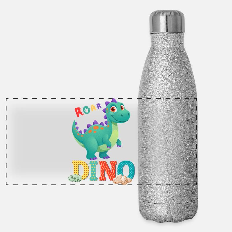 Dino Panorama Glitzer Isolierflasche 500 ml