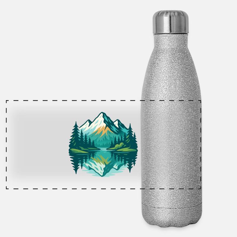 Alpine Reflexion Panorama Glitzer Isolierflasche 500 ml
