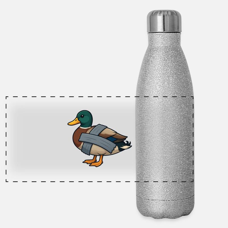 Ruban à canard Gourde isotherme panoramique pailletée 500 ml