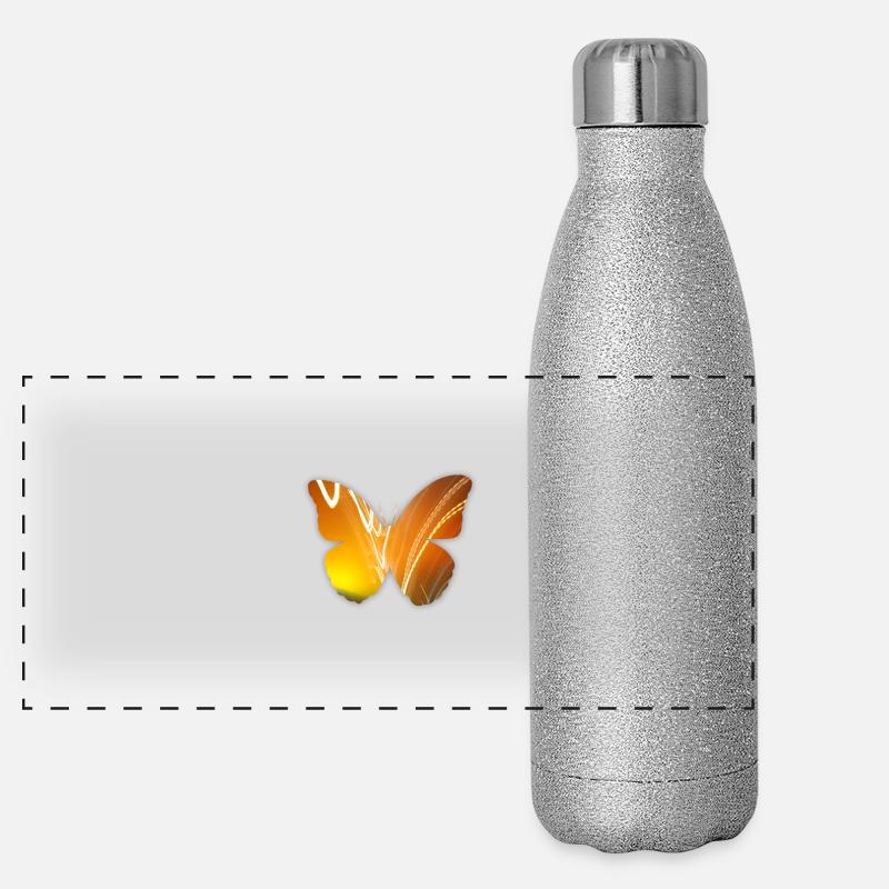 Butterfly Panorama Glitzer Isolierflasche 500 ml