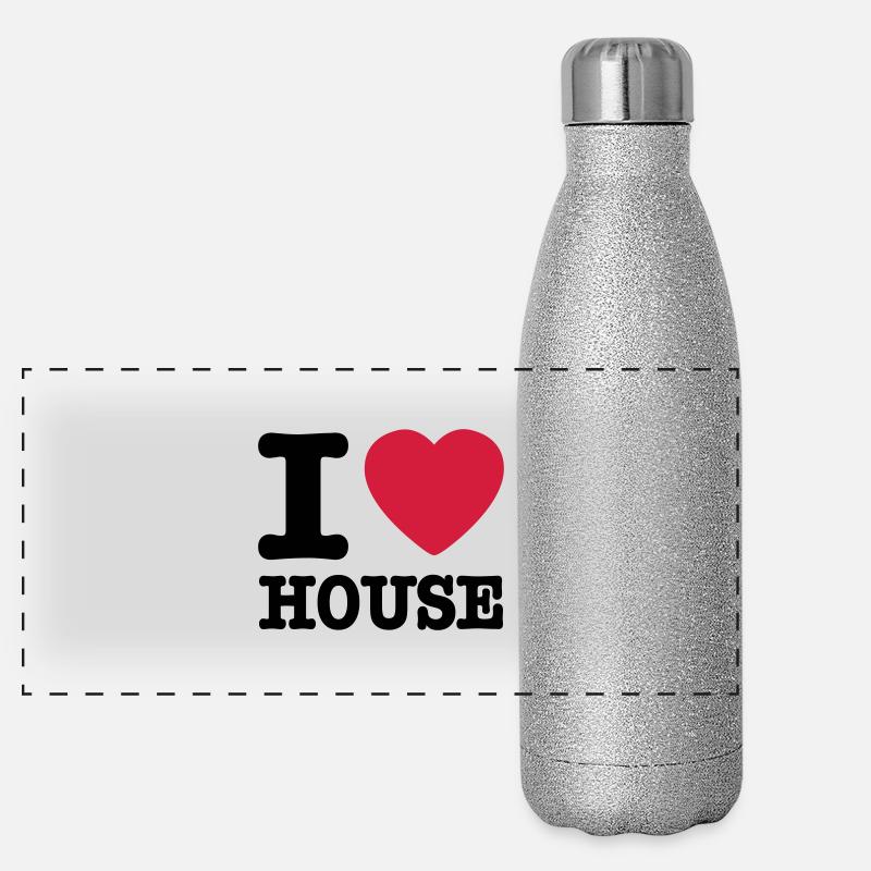 I love house / I heart house Panoramic Glitter Thermal Bottle 500 ml