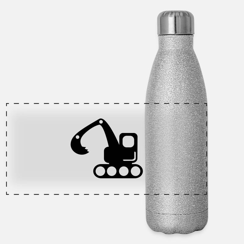 Bagger Panorama Glitzer Isolierflasche 500 ml