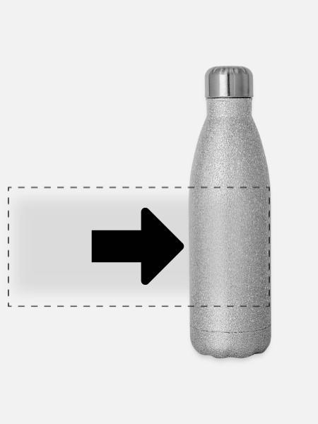 arrow - Panoramic Glitter Thermal Bottle 500 ml - silver glitter - Front