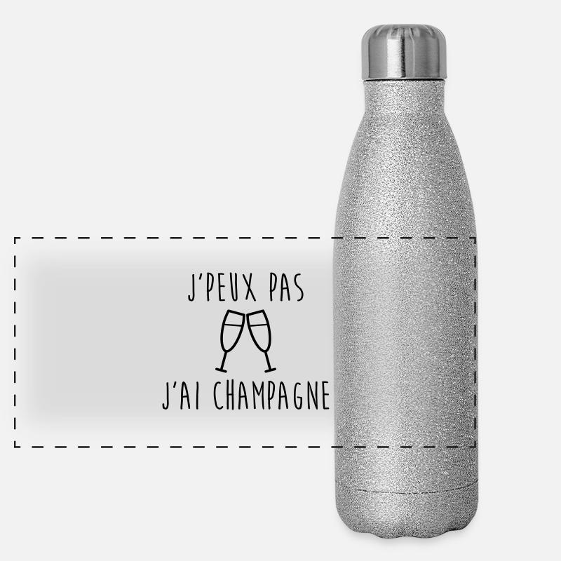 Je peux pas j'ai - Gourde isotherme panoramique pailletée 500 ml