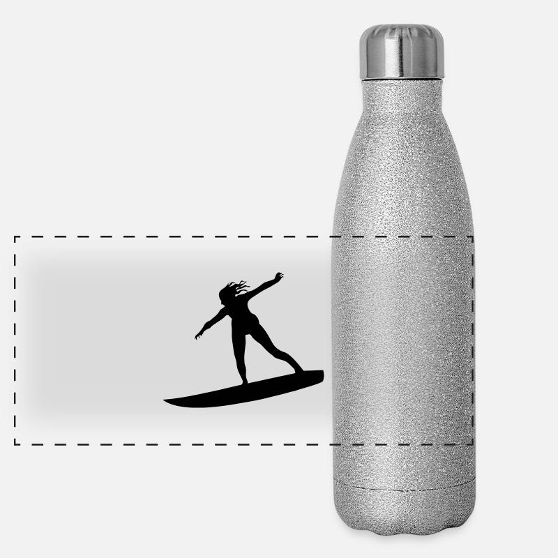 Surfing female Gourde isotherme panoramique pailletée 500 ml
