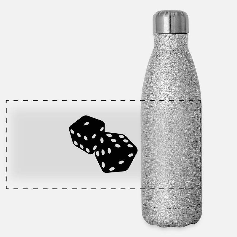 Wuerfel Panorama Glitzer Isolierflasche 500 ml