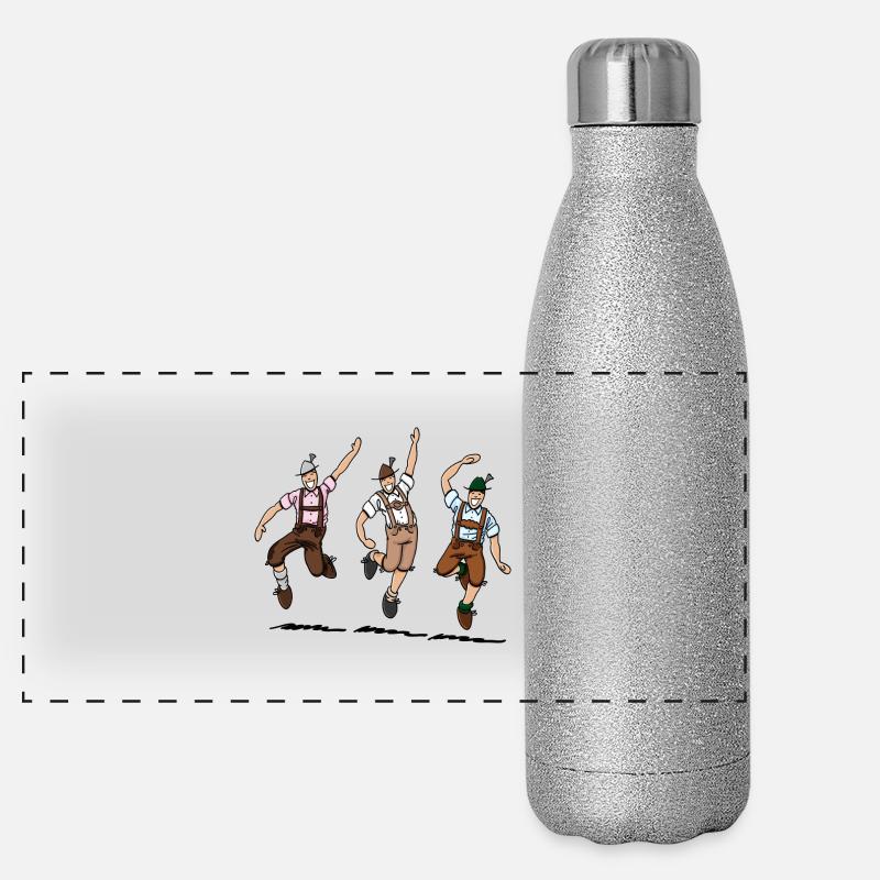 Trois Danse Lederhosen Hommes Gourde isotherme panoramique pailletée 500 ml
