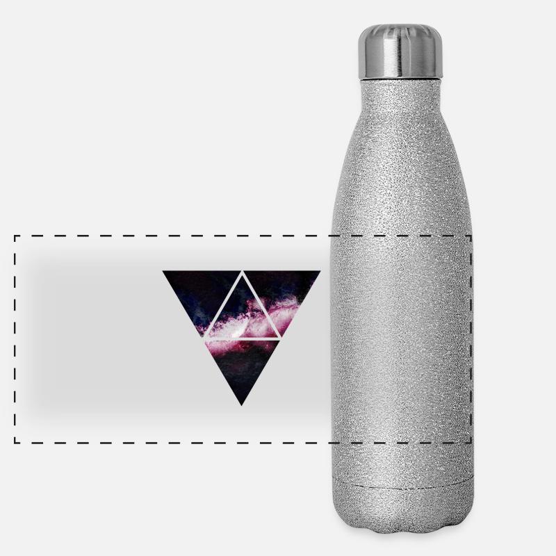 triangle galaxy galaxie du triangle Gourde isotherme panoramique pailletée 500 ml
