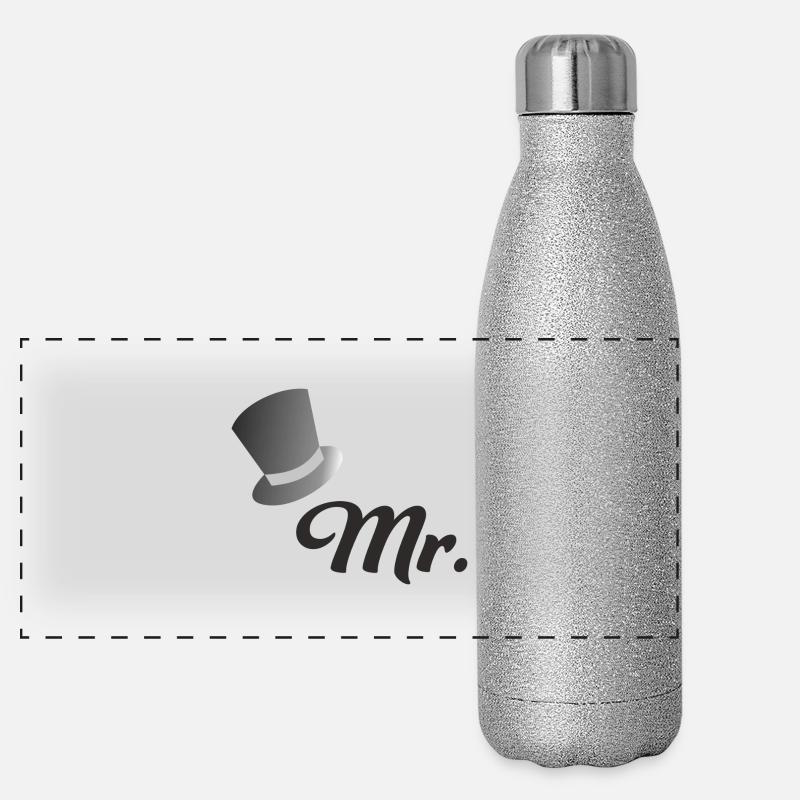 bräutigam Panorama Glitzer Isolierflasche 500 ml