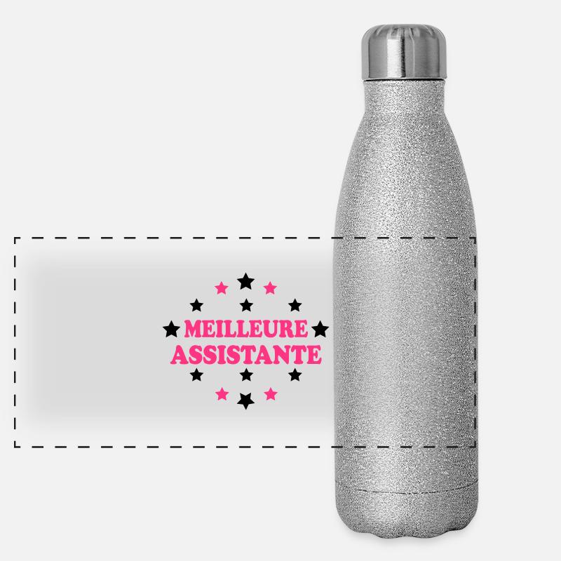 Meilleure assistante Gourde isotherme panoramique pailletée 500 ml