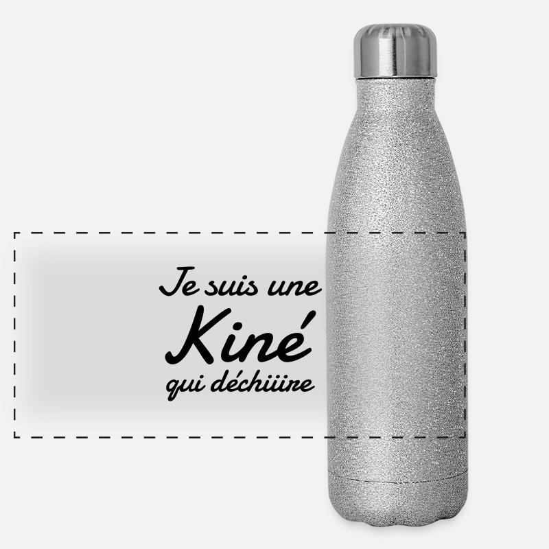 Physiotherapy Physio Krankengymnast Kiné Doctor Panoramic Glitter Thermal Bottle 500 ml