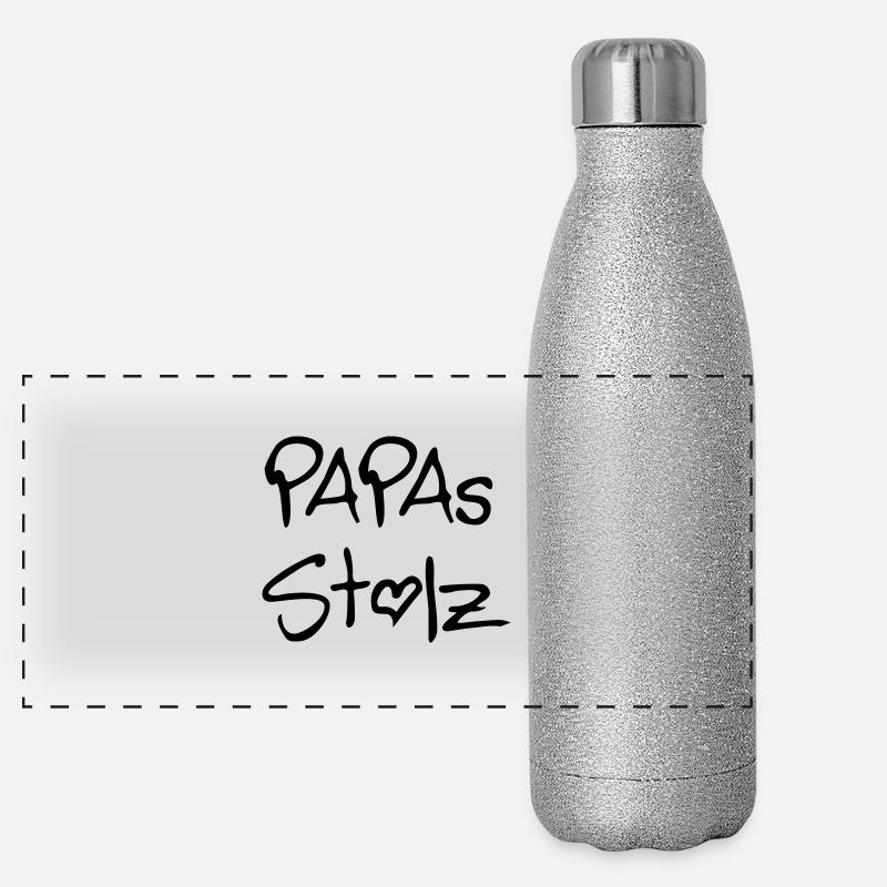 La fierté de papa Gourde isotherme panoramique pailletée 500 ml