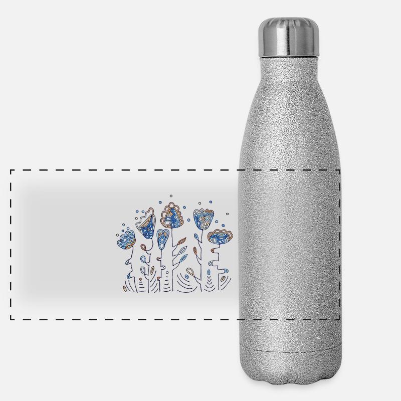 Fleur Gourde isotherme panoramique pailletée 500 ml