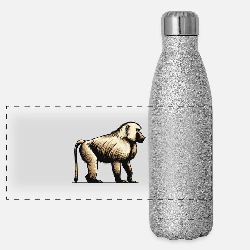 Pavian Panorama Glitzer Isolierflasche 500 ml