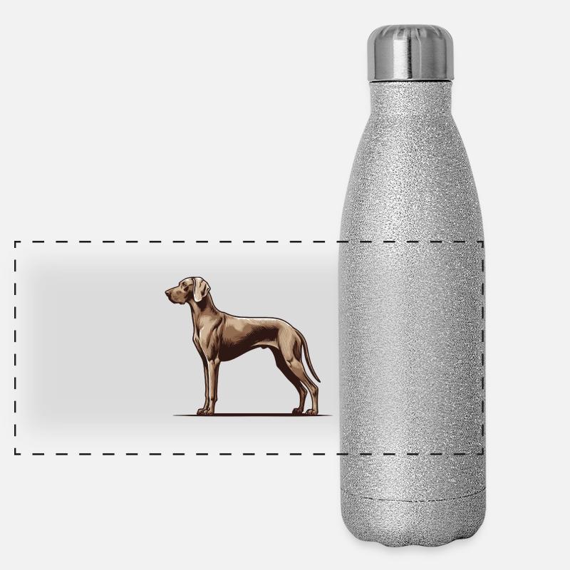 Weimaraner Panoramic Glitter Thermal Bottle 500 ml