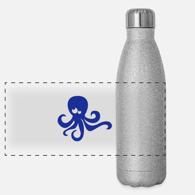 Octopus Panorama Glitzer Isolierflasche 500 ml
