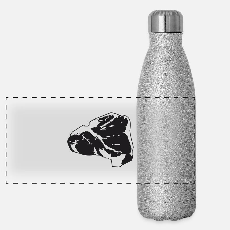 Steak Panorama Glitzer Isolierflasche 500 ml