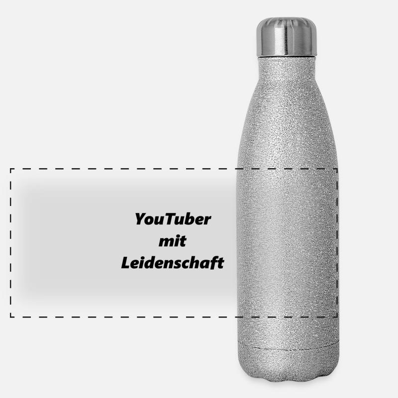 YouTuber passionné Gourde isotherme panoramique pailletée 500 ml