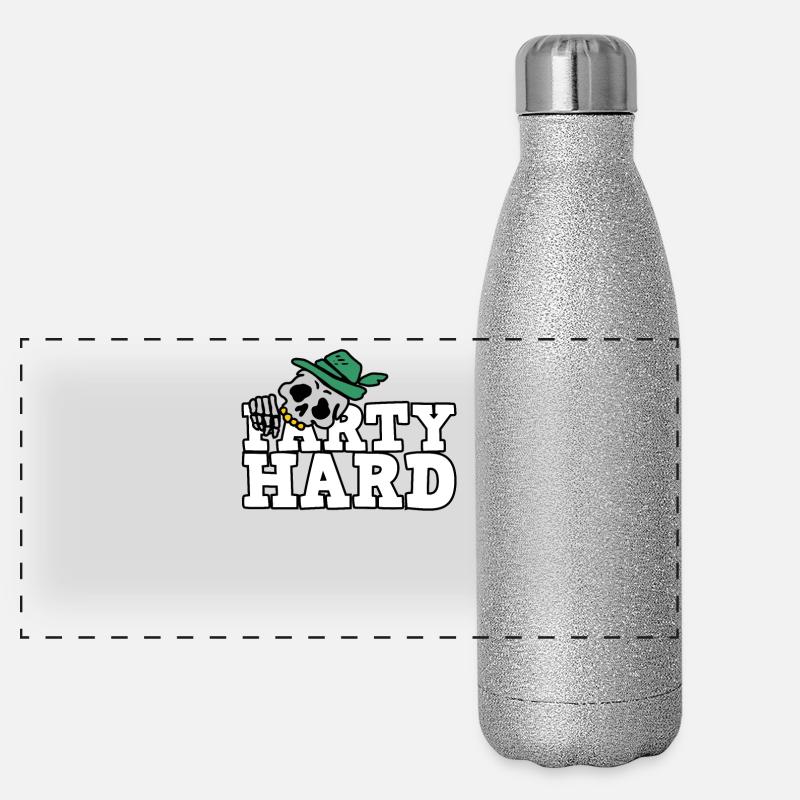 Birthday with alcohol and beer - Party Hard Panoramic Glitter Thermal Bottle 500 ml