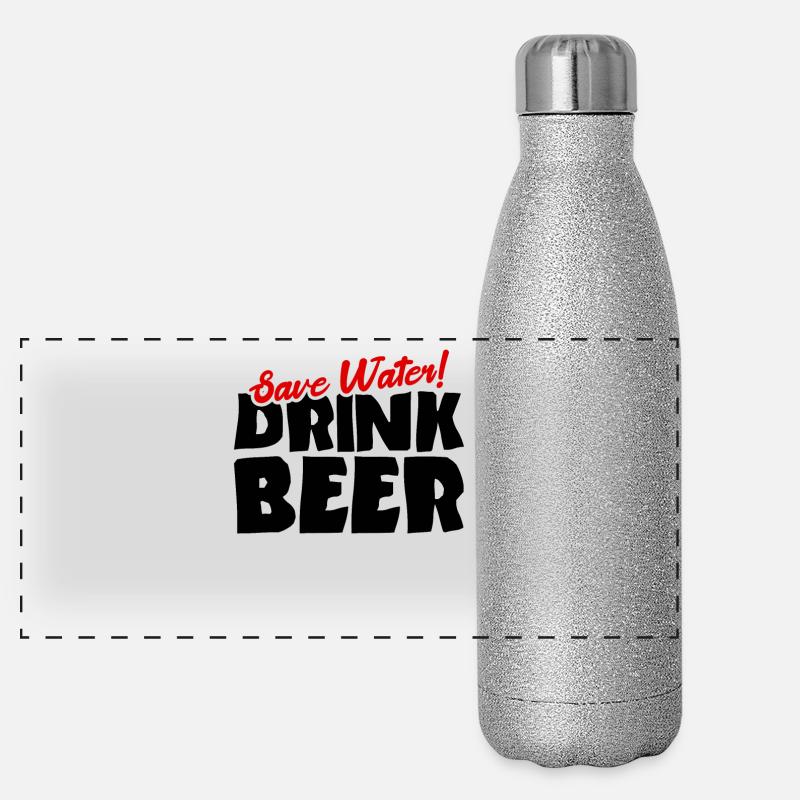 Save water! Drink beer Panoramic Glitter Thermal Bottle 500 ml