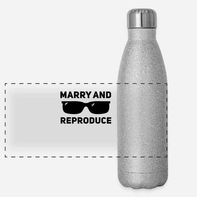 Se marier et se reproduire Gourde isotherme panoramique pailletée 500 ml