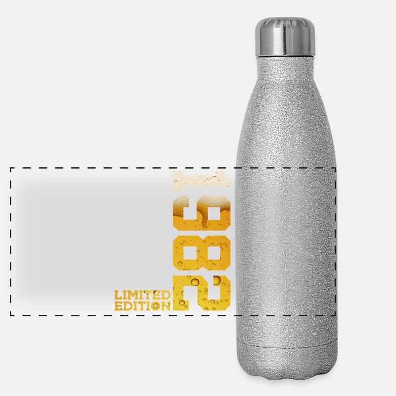 LIMITED EDITION 1982 BIER 44. GEBURTSTAG Panorama Glitzer Isolierflasche 500 ml