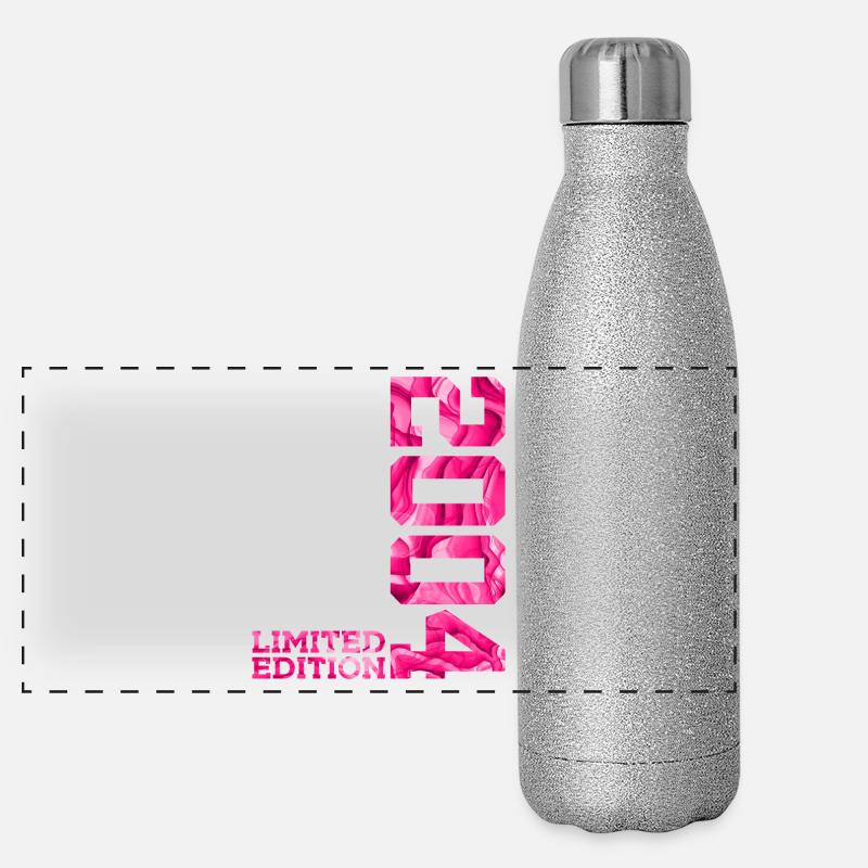 22E ANNIVERSAIRE ÉDITION LIMITÉE ROSE 2004 Gourde isotherme panoramique pailletée 500 ml
