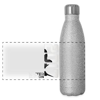 9. GEBURTSTAG LIMITED EDITION 2017 - Panorama Glitzer Isolierflasche 500 ml - Silber Glitzer - Vorne