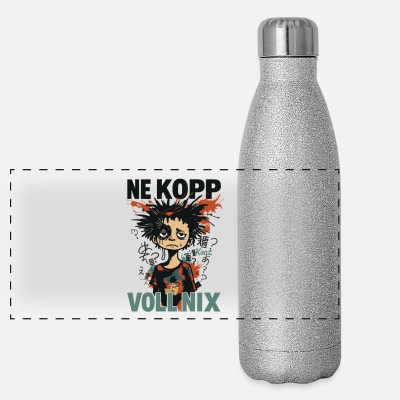 NE KOPP VOLL NIX – De travers et toujours là Gourde isotherme panoramique pailletée 500 ml