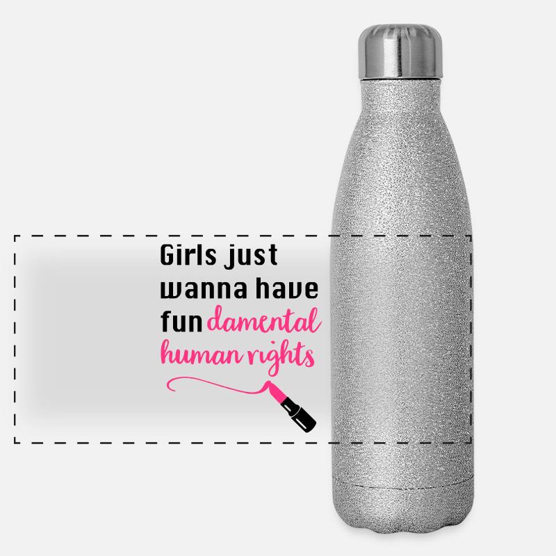 Frauenrechte Panorama Glitzer Isolierflasche 500 ml