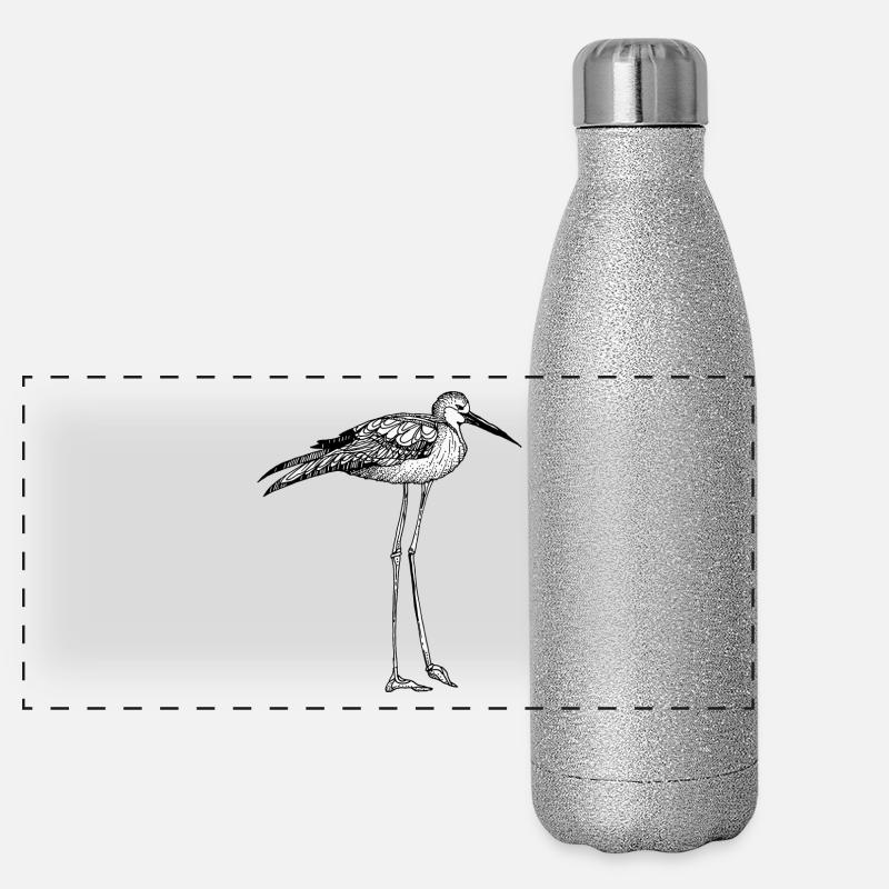 Vogel Panorama Glitzer Isolierflasche 500 ml