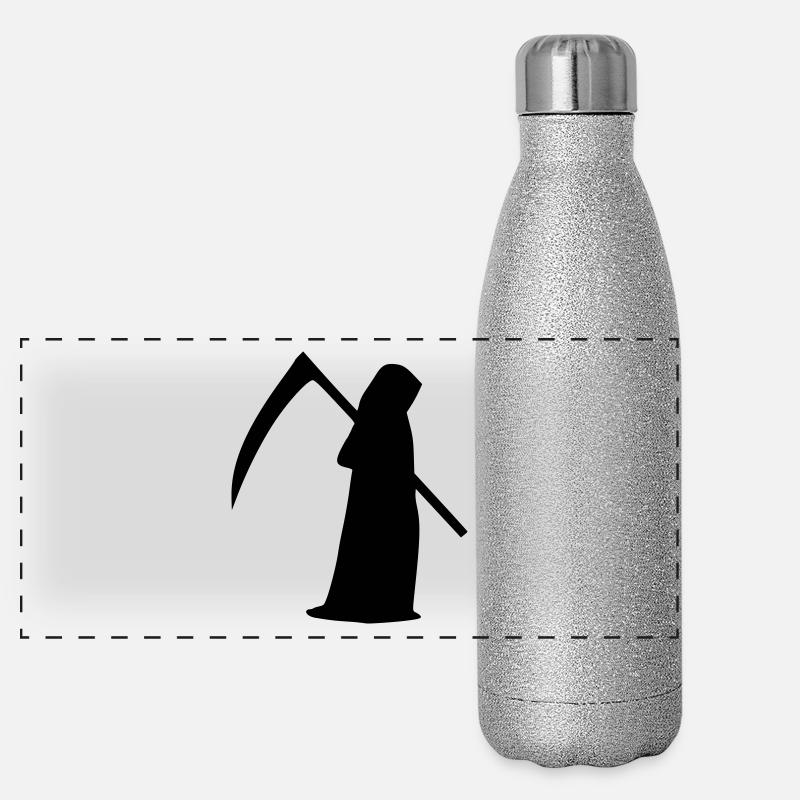 Sens mort silhouette Halloween cadeau Gourde isotherme panoramique pailletée 500 ml