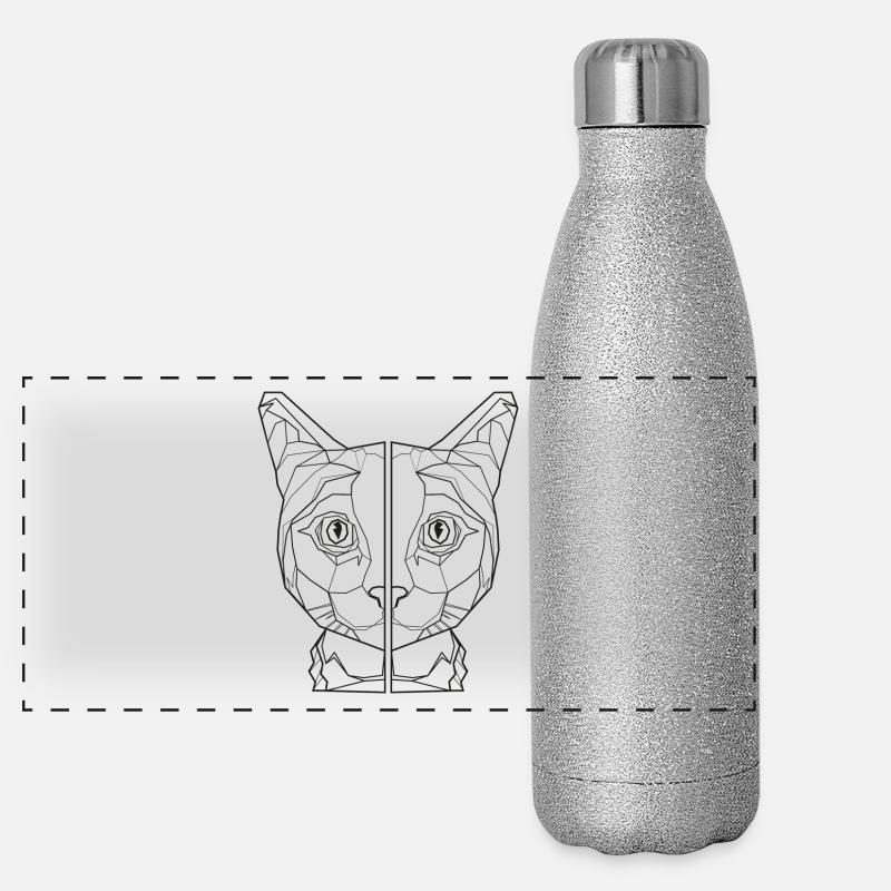 amant de chemise de chat de chat, ami de chat Gourde isotherme panoramique pailletée 500 ml