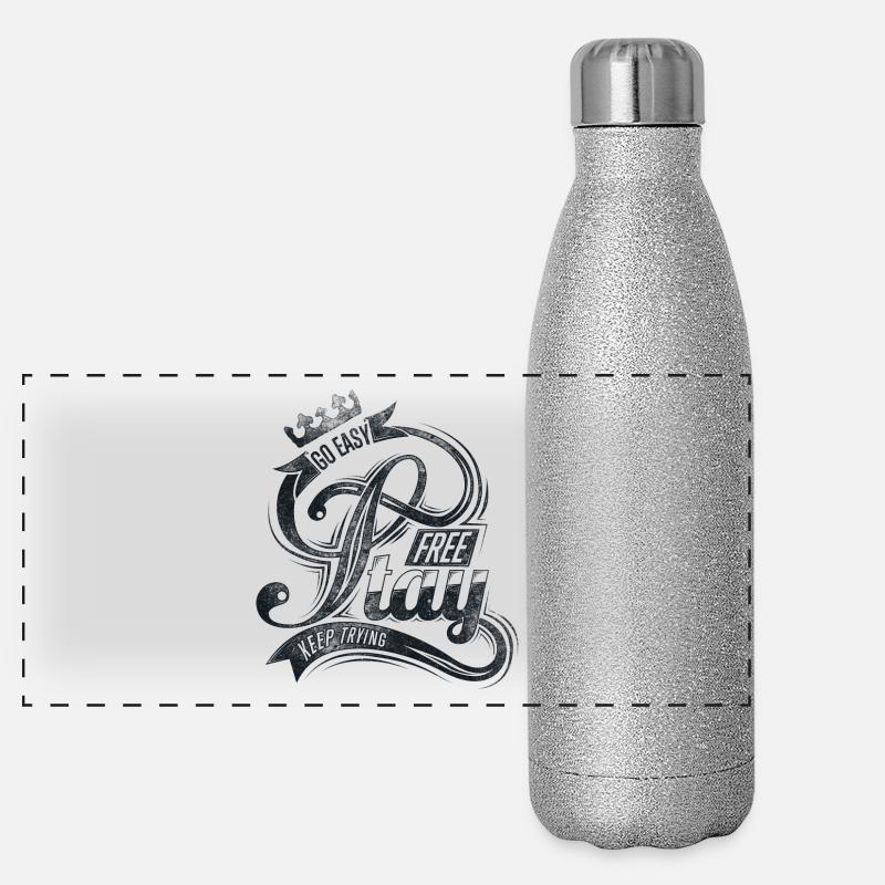 Bleib frei Panorama Glitzer Isolierflasche 500 ml