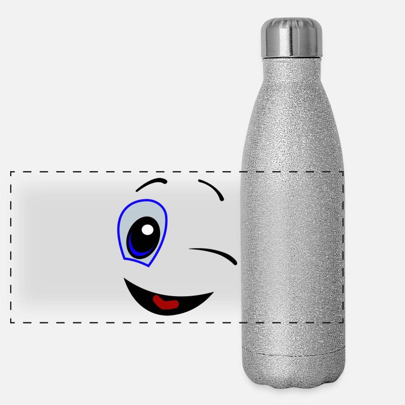 Smiley Gourde isotherme panoramique pailletée 500 ml