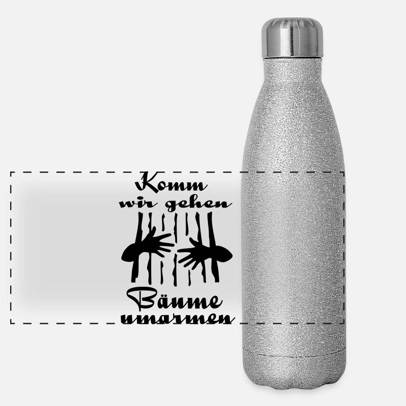 Bäume Umarmen Panorama Glitzer Isolierflasche 500 ml