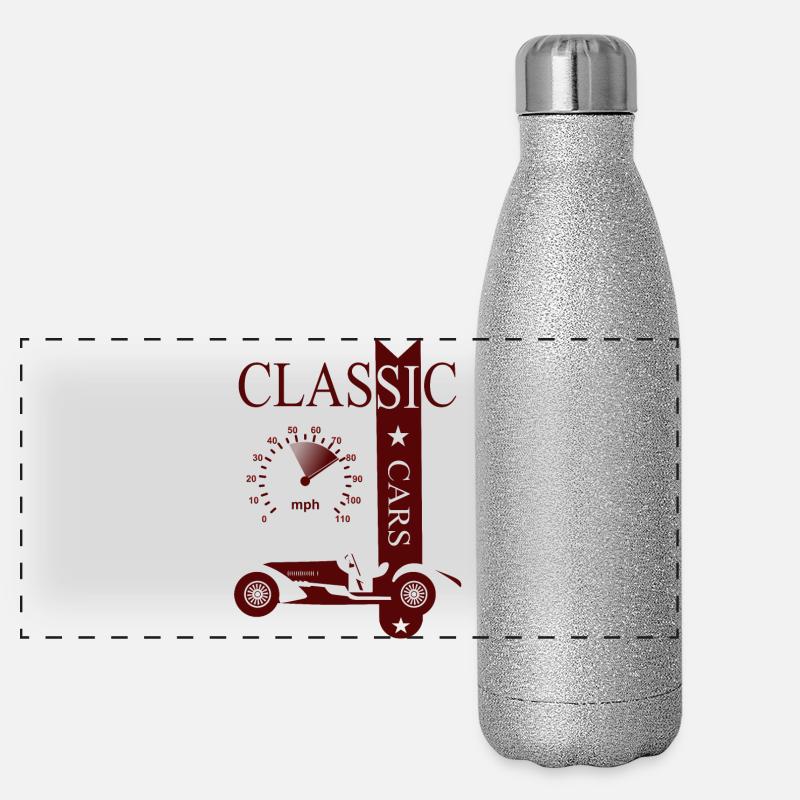 Voiture classique vintage Gourde isotherme panoramique pailletée 500 ml