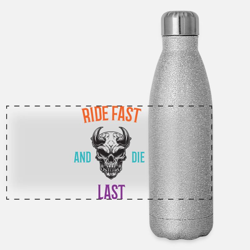 Ride Fast and Die Last Panoramic Glitter Thermal Bottle 500 ml