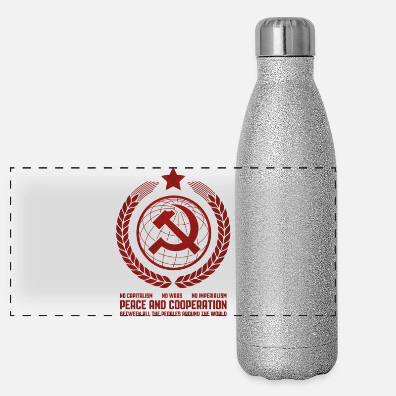 Global Unity Emblem Panorama Glitzer Isolierflasche 500 ml