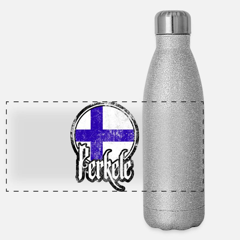 Suomi Perkele — Finnish Devil Panoramic Glitter Thermal Bottle 500 ml
