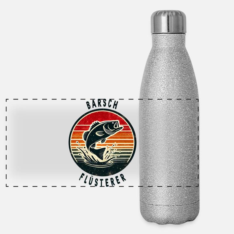 Barsch Flüsterer Design Panorama Glitzer Isolierflasche 500 ml