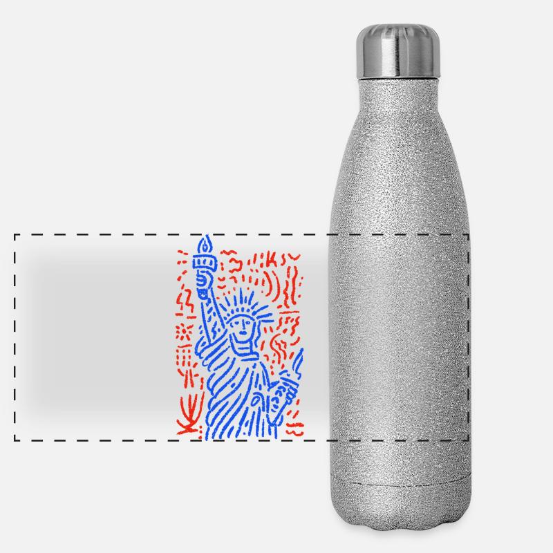 Dame liberté Gourde isotherme panoramique pailletée 500 ml