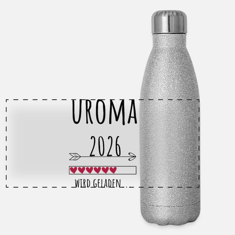 Arrière-grand-mère enceinte 2026 Cadeau Grossesse Gourde isotherme panoramique pailletée 500 ml