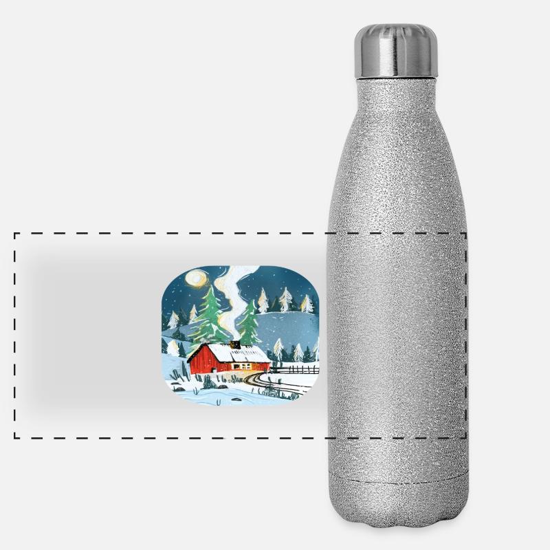 Hiver Gourde isotherme panoramique pailletée 500 ml